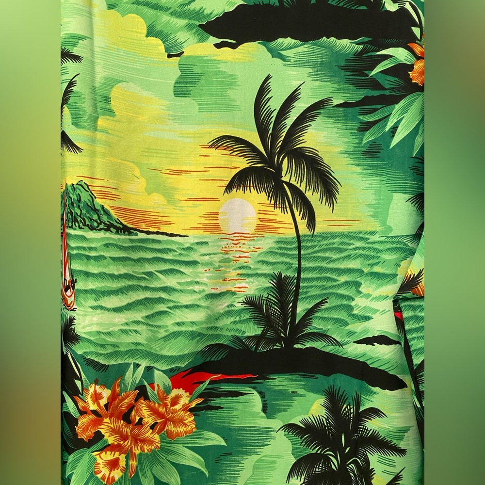 Tropical Green Hawaiian Shirt - Picture 3 of 6